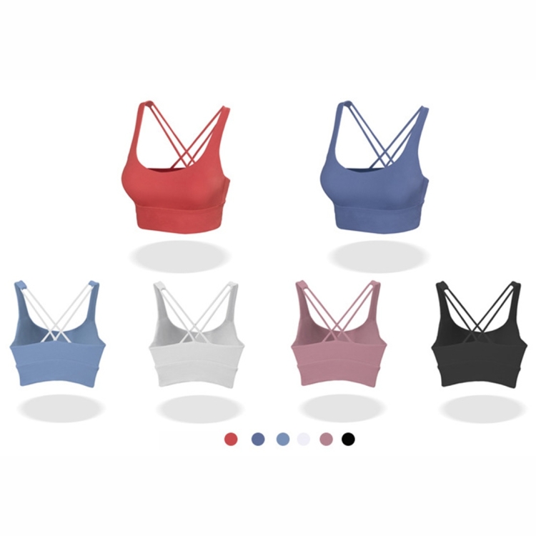 CRZ YOGA-Sexy Stappy Sports Bras para Mulheres, Gancho e Olho Fecho, Sem  Fio Acolchoado, Treino, Tops de Yoga