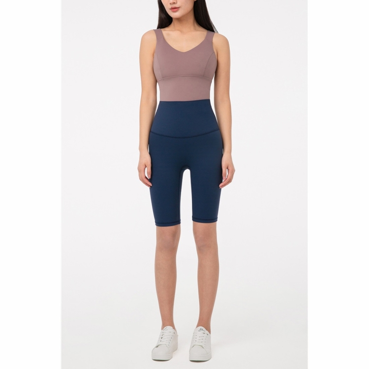 Grey 1/2 Length Yoga Shorts.