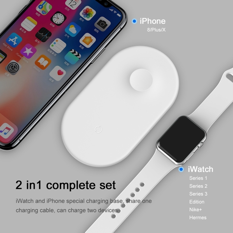 Baseus WX2IN1-02 2 in 1 10W Qi Standard Smart Wireless Charger
