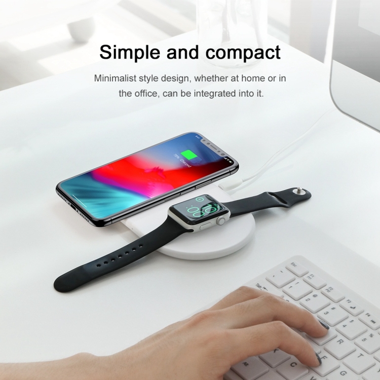 Baseus WX2IN1-02 2 in 1 10W Qi Standard Smart Wireless Charger