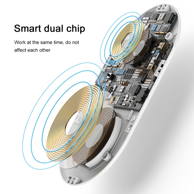 Baseus WX2IN1-02 2 in 1 10W Qi Standard Smart Wireless Charger