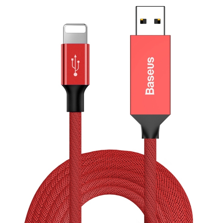 Baseus CALYW-M09 2A USB to 8 Pin Linen Finish Weaving Charge and Data Cable, Cable Length: 5m