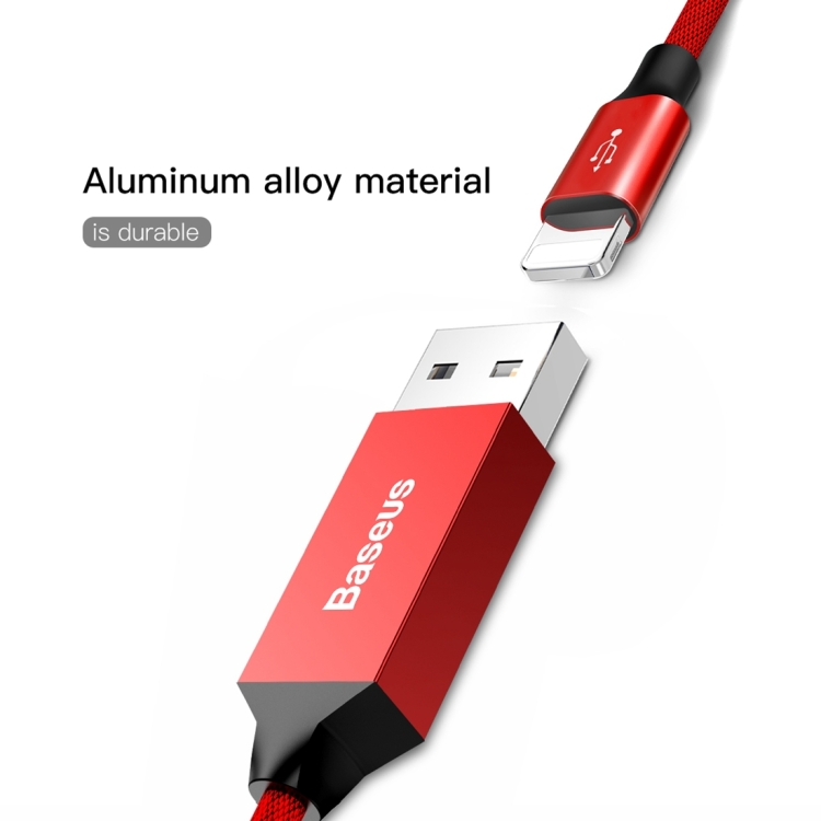 Baseus CALYW-M09 2A USB to 8 Pin Linen Finish Weaving Charge and Data Cable, Cable Length: 5m