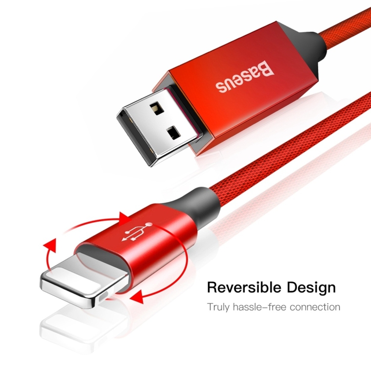 Baseus CALYW-M09 2A USB to 8 Pin Linen Finish Weaving Charge and Data Cable, Cable Length: 5m