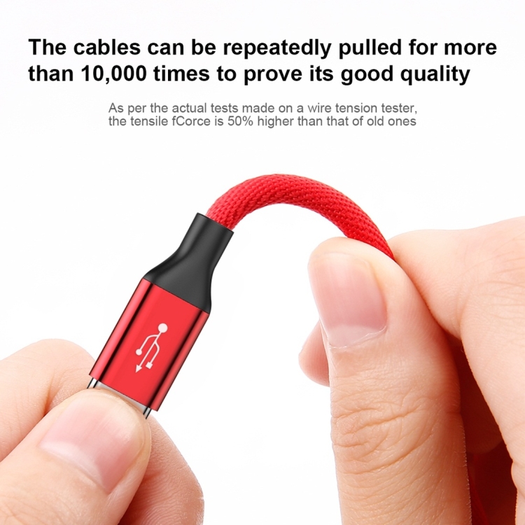 Baseus CALYW-M09 2A USB to 8 Pin Linen Finish Weaving Charge and Data Cable, Cable Length: 5m