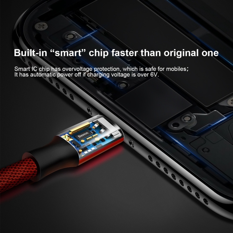 Baseus CALYW-M09 2A USB to 8 Pin Linen Finish Weaving Charge and Data Cable, Cable Length: 5m
