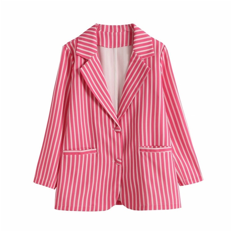 red and white striped coat