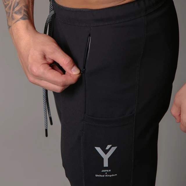 LYFT Stretch Slim Sports Trousers Sweatpants For Men (Color:Black