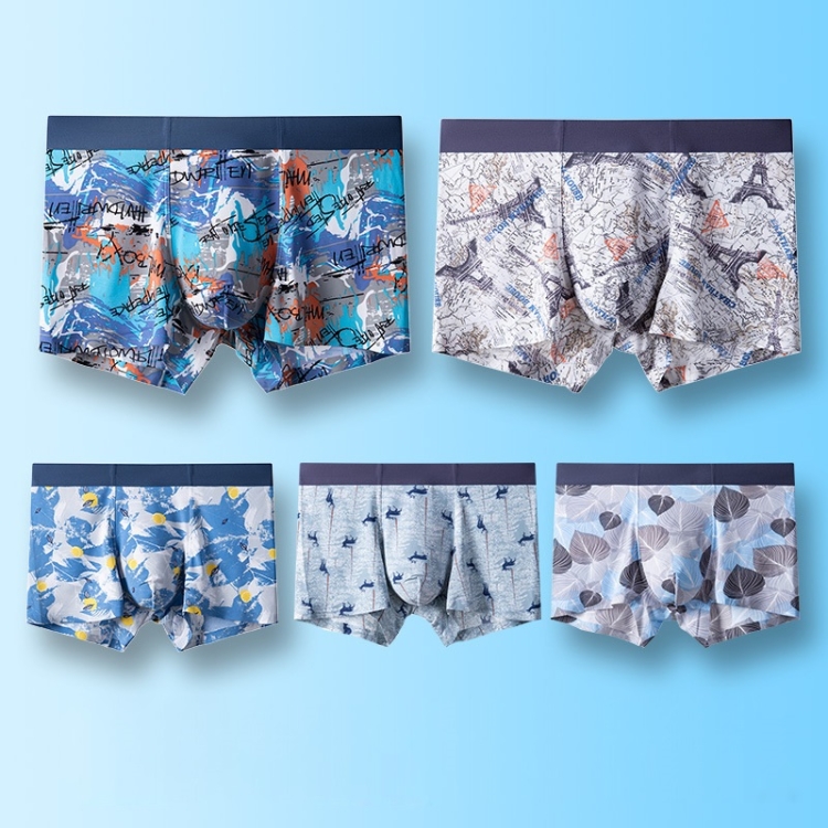 Supply Hot Men's Ice Silk Underwear Summer Men's Underwear Men's  Comfortable Breathable Boxers Boxers Wholesale Pants