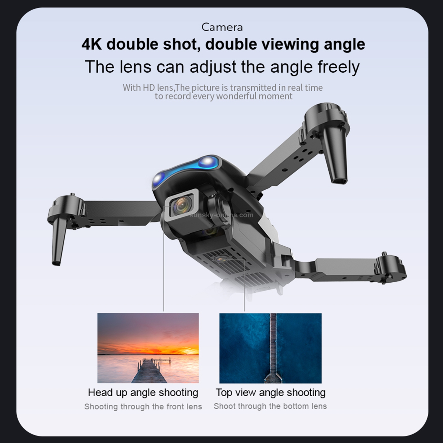 Sunsky E99 Max 2 4g Wifi Foldable 4k Hd Camera Rc Drone Quadcopter