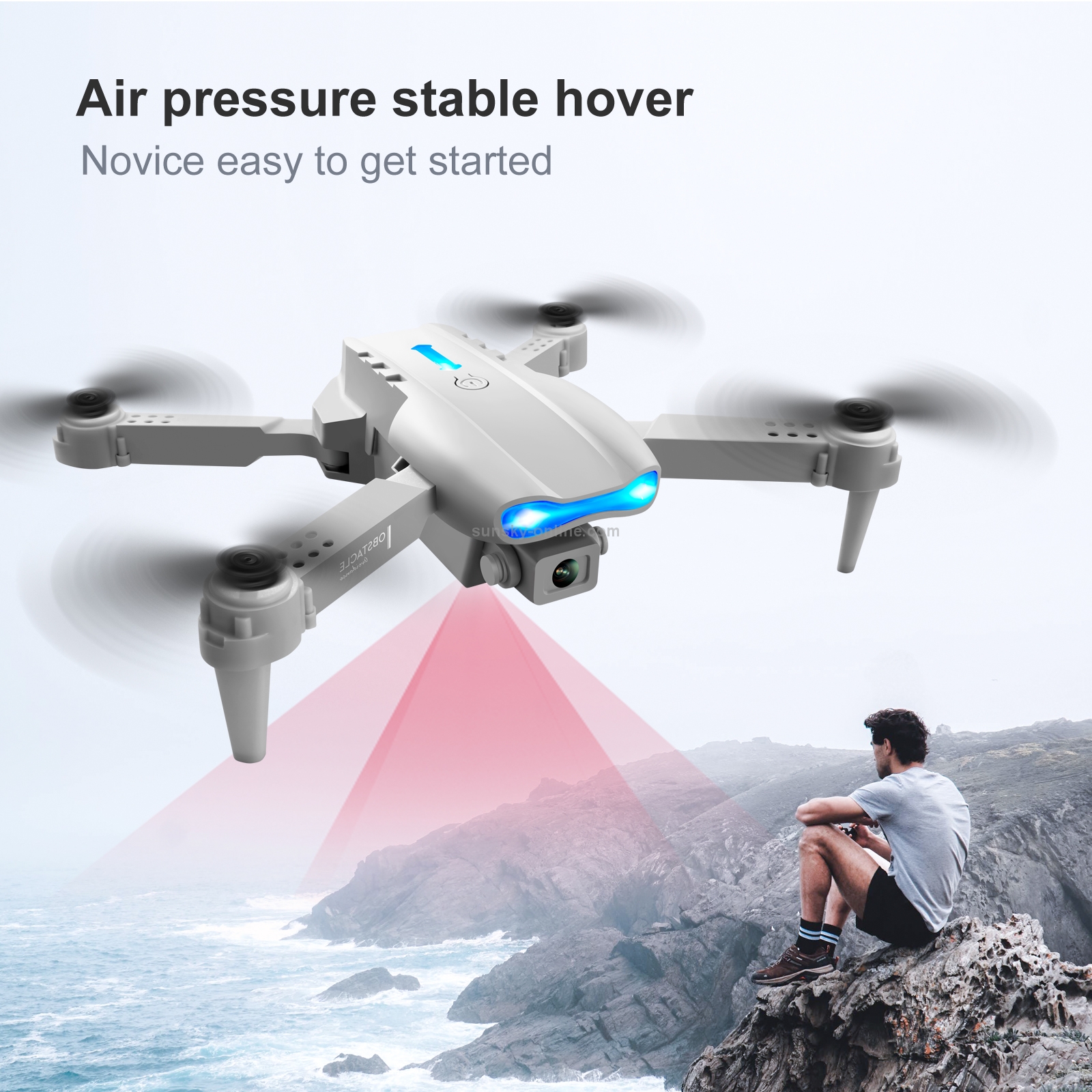 E99pro Mini Remote Control Folding Drone High Clear 4K Dual Camera Aerial Photography Fou