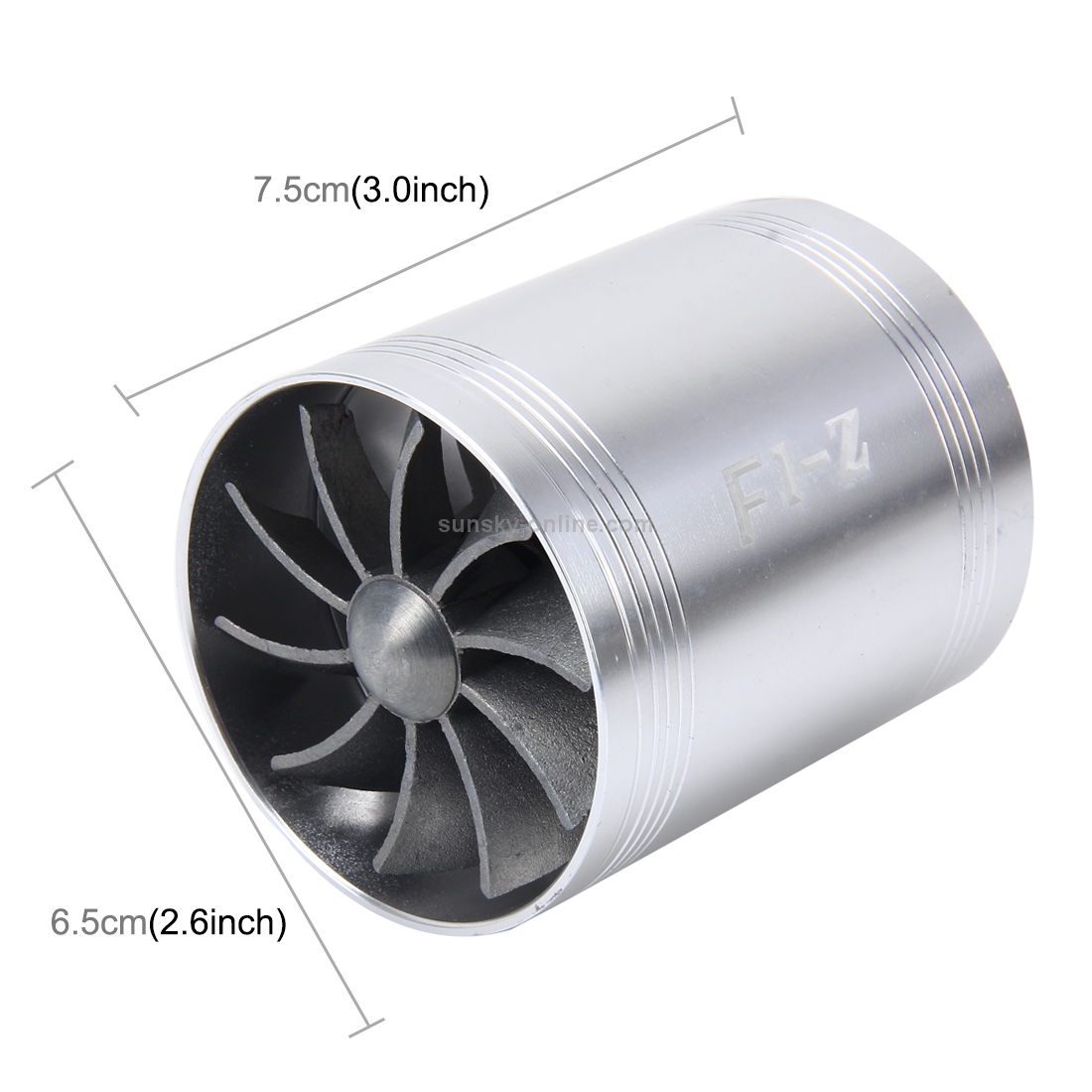 SUNSKY F1Z Car Stainless Universal Supercharger Dual Double Turbine