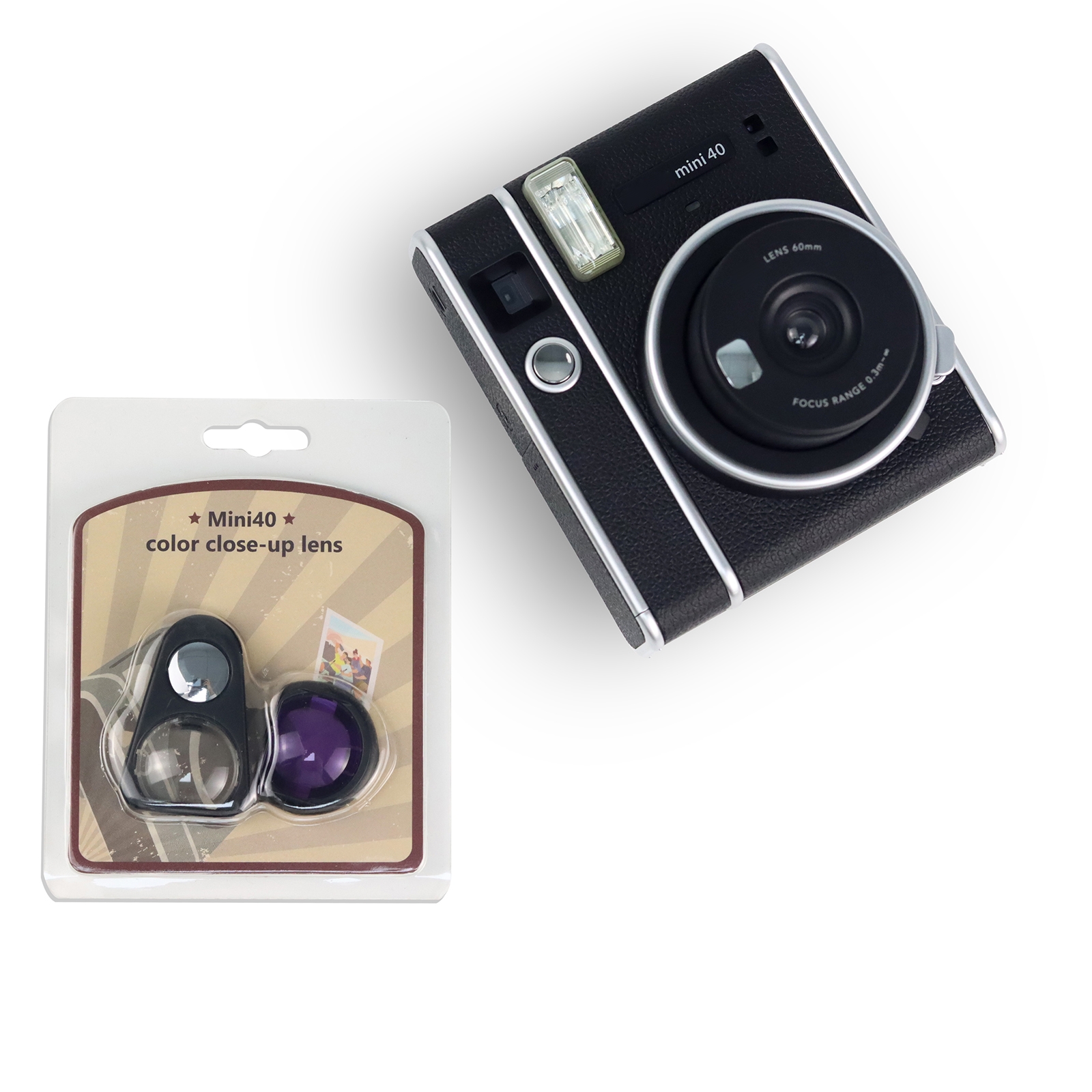 2 in 1 Selfie Portrait Purple Color Filter Set for FUJIFILM Instax mini 40