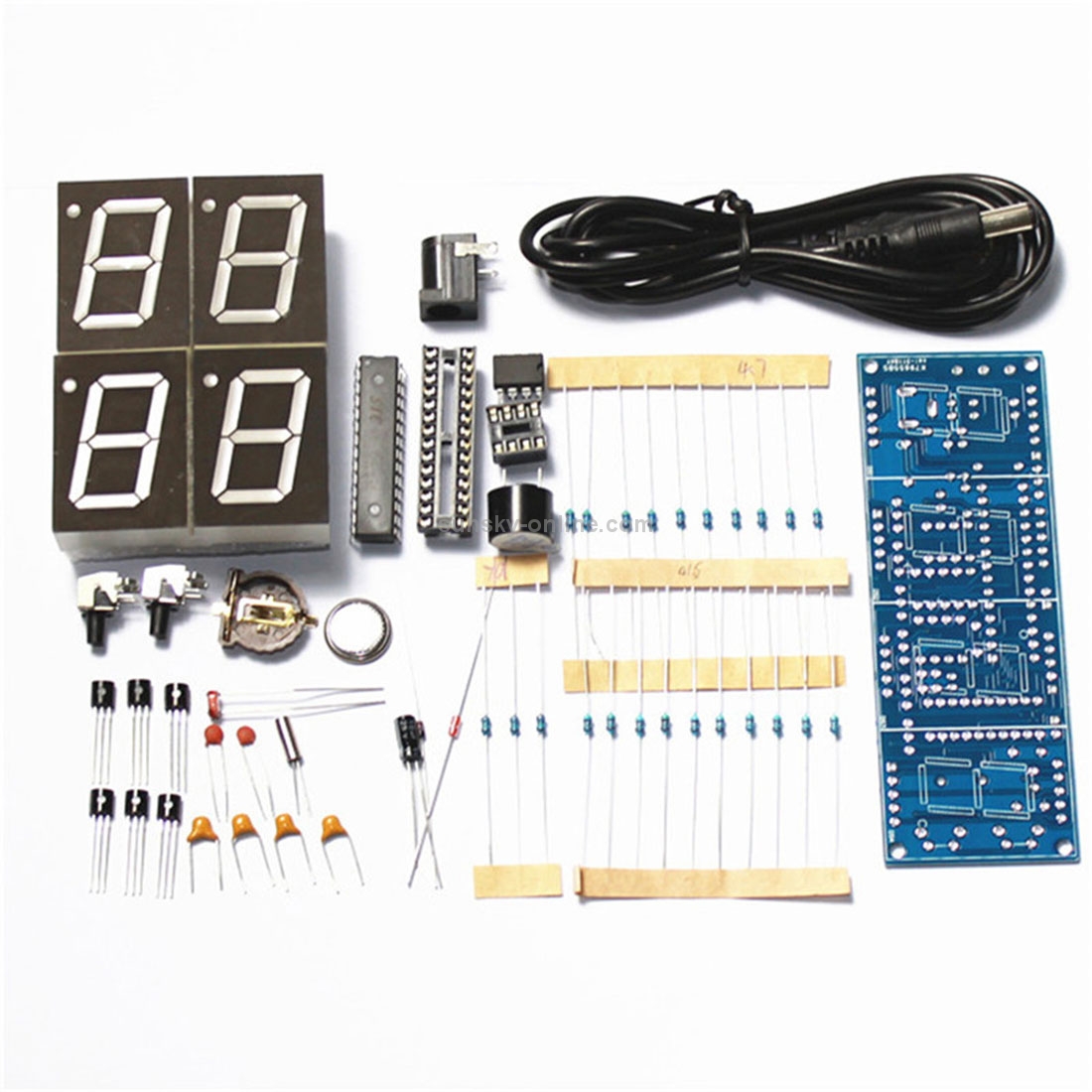 SUNSKY - SZ-0001 Microcontroller LED Digital Clock DIY Kit Set - Colormix