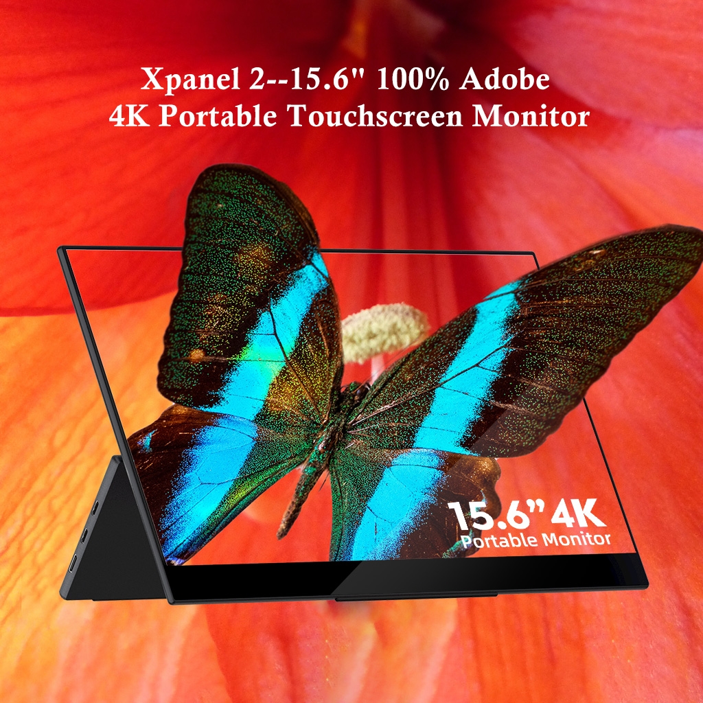 GMK KD2 3840x2160P 4K 15.6 inch IPS Capacitive Touch Screen Monitor with Dual Speakers, UK Plug