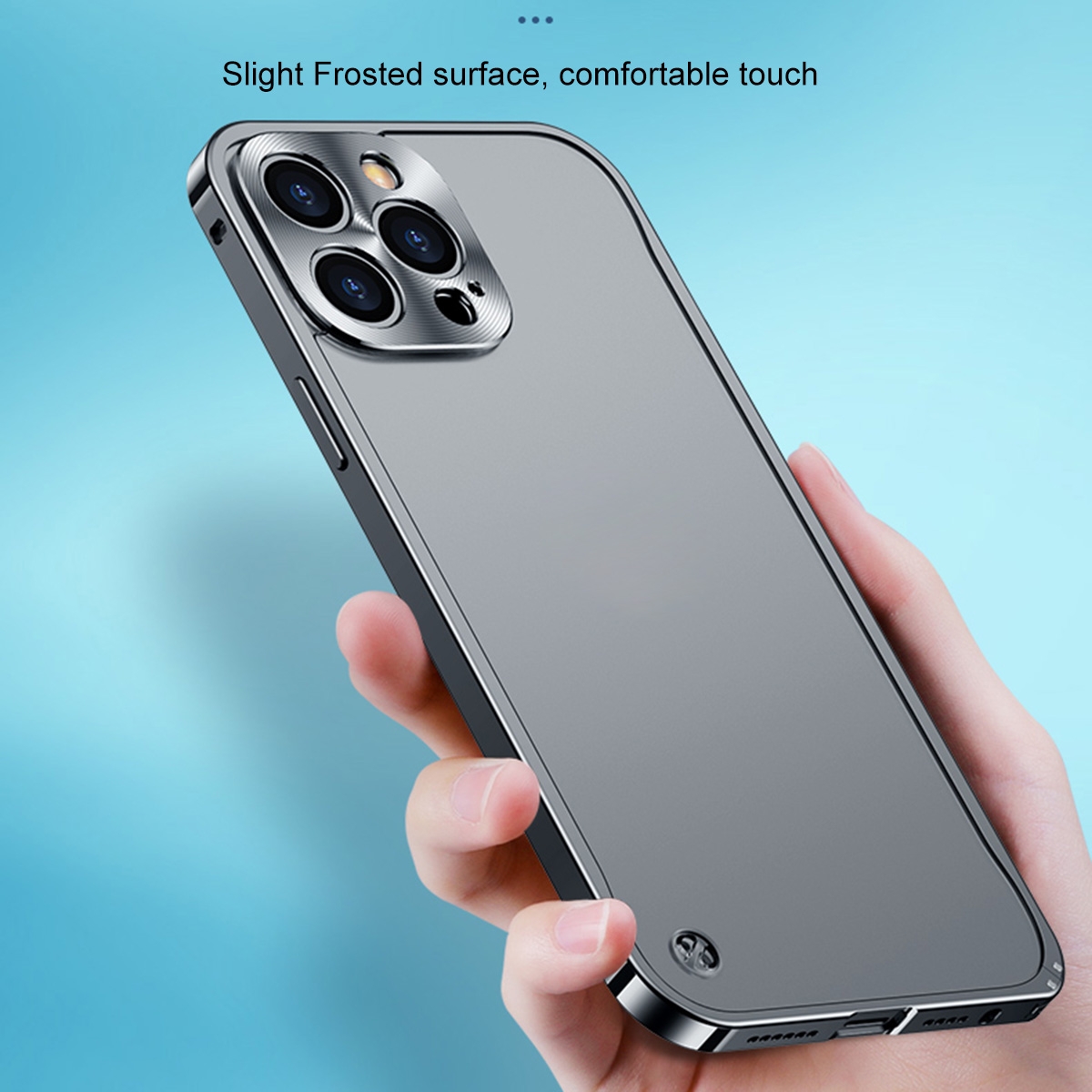 15% OFF by SUNSKY COUPON CODE: EDA0056960 for For iPhone 15 Pro Max Frosted Metal Hybrid TPU Holder Phone Case(Silver)