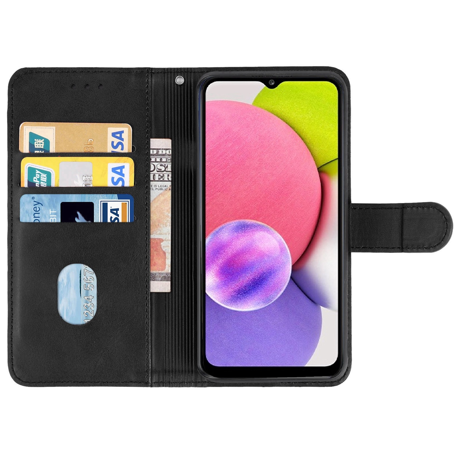 15% OFF by SUNSKY COUPON CODE: EDA004500603 for For Samsung Galaxy A02s US 166mm Skin Feel Stripe Pattern Leather Phone Case with Lanyard(Black)