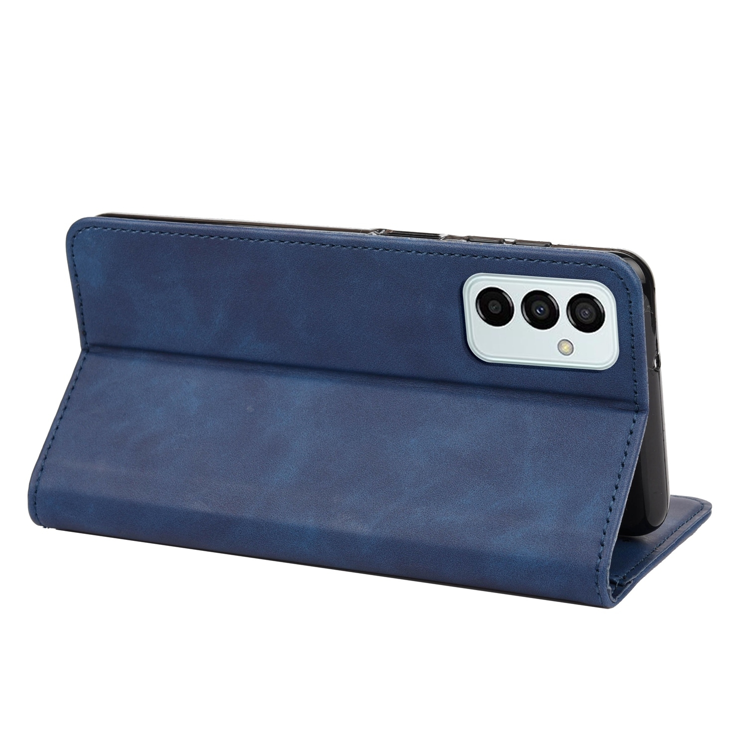 15% OFF by SUNSKY COUPON CODE: EDA0046477 for For Samsung Galaxy A24 Skin Feel Splicing Horizontal Flip Leather Phone Case(Blue)