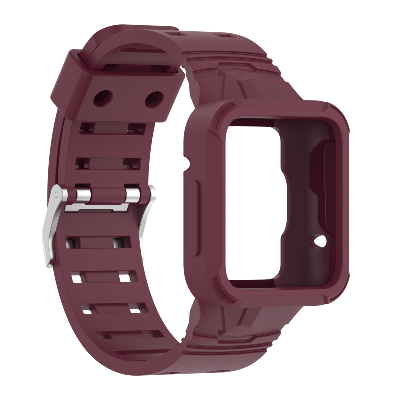 15% OFF by SUNSKY COUPON CODE: EDA004493801 for For Xiaomi Mi Band 8 Integrated Metal Case + Secondary Color Leather Watch Band(Red)