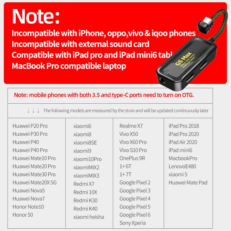 SUNSKY Plextone GSMAX 3 ใน 1 USBC / TYPEC ถึง 3.5 มม. และ USBC