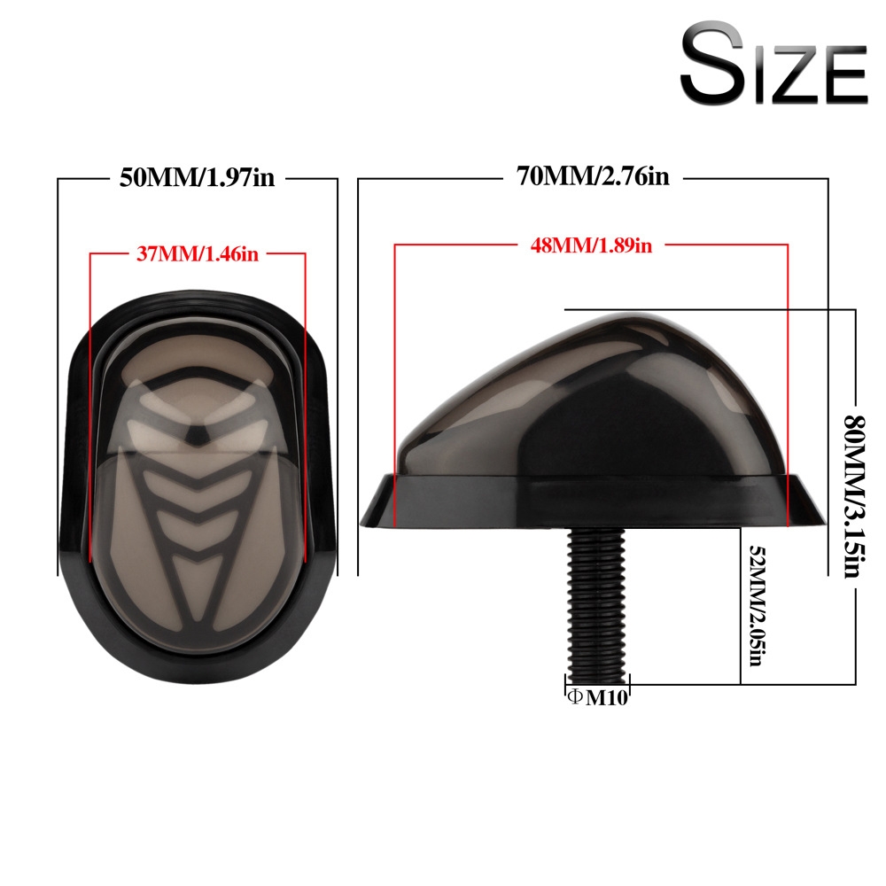 SUNSKY 2 PCS PEZST5404 Car/Motorcycle Universal VShaped LED