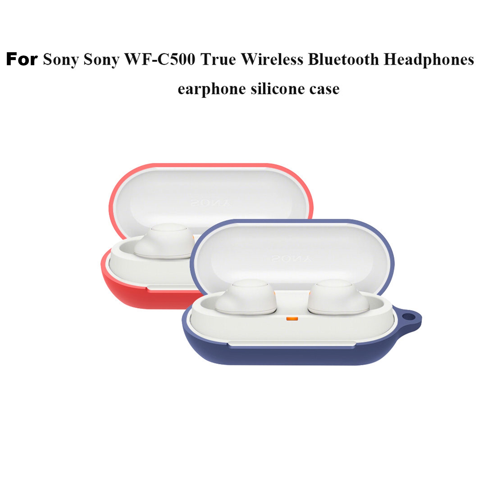 Bluetooth Earphone Silicone Case For Sony WF-C500(Dark Blue)