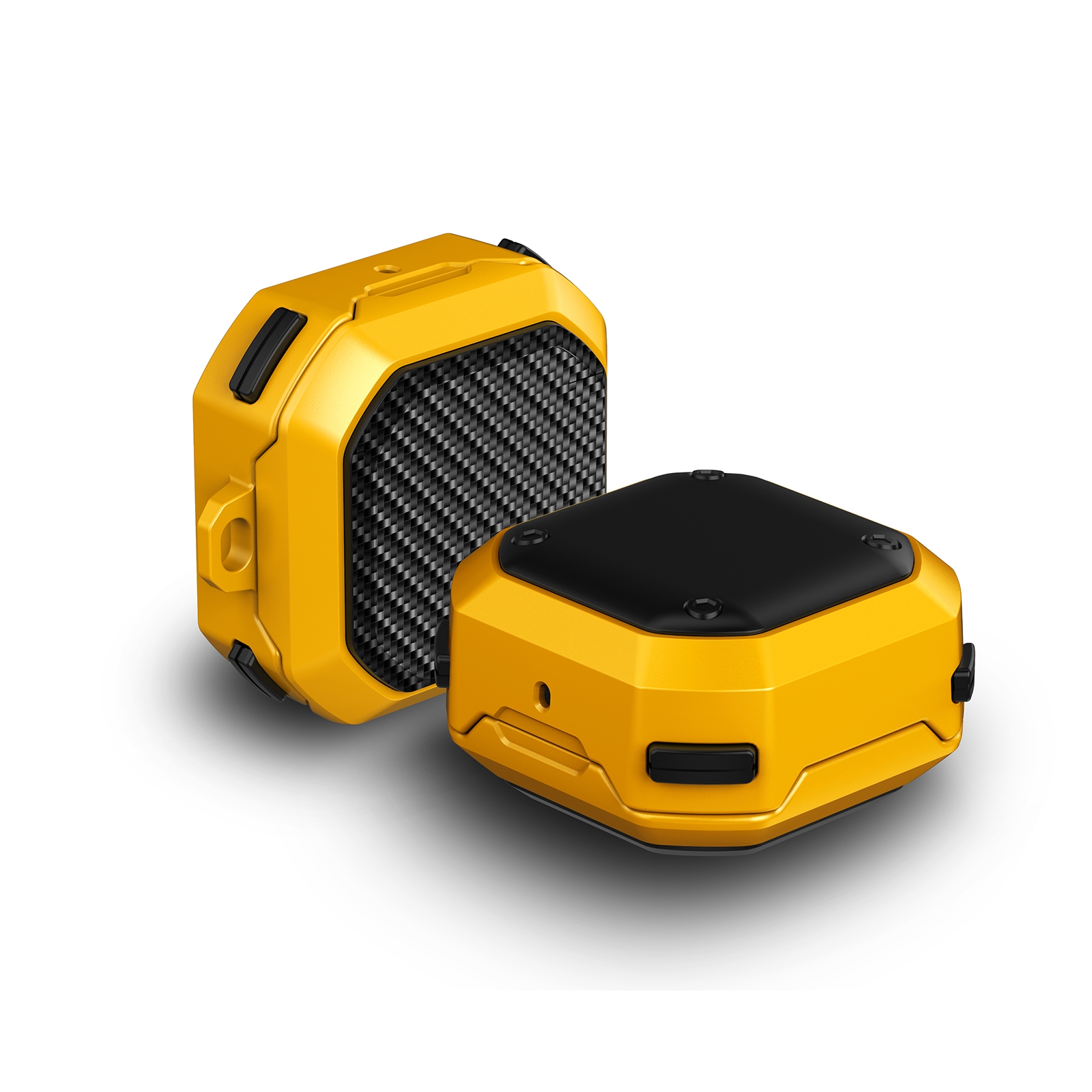 For Samsung Galaxy Buds Live / Buds 2 / Buds Pro / Buds 2 Pro Thunder Carbon Fiber TPU+PC Earphones Protective Case with Hook Up(Black and Green)