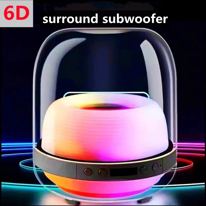 Sunsky L20 15w โปร่งใส Luminous 6d สเตอริโอไร้สาย Bluetooth Speaker สีดำ