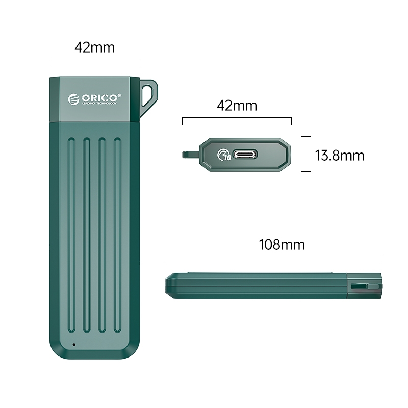 ORICO MM2C3-G2-GY USB3.1 Gen2 Type-C 10Gbps M.2 NVMe SSD Enclosure(Grey)