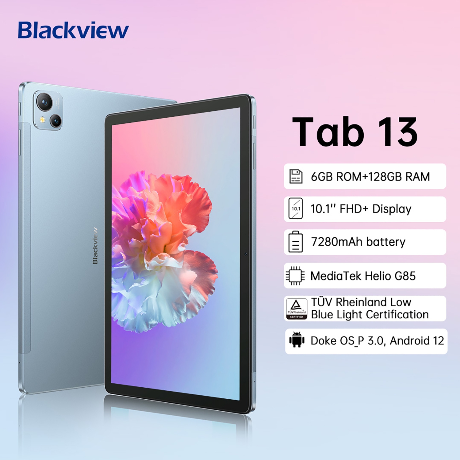 SUNSKY HK Warehouse Blackview Tab 13 Tablet PC 10 1 Inch 6GB 128GB 