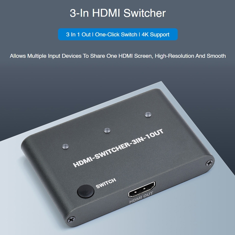 Waveshare 3 in 1 3 inch 4K HDMI Switcher