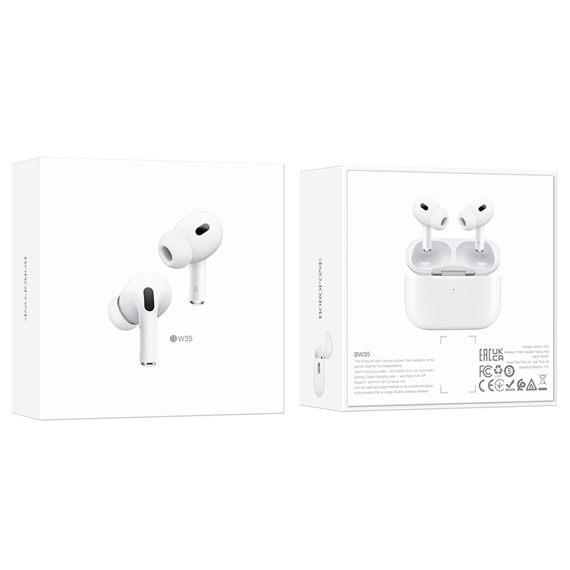 SUNSKY - Borofone BW35 TWS True Wireless Stereo Bluetooth Earphone(White)