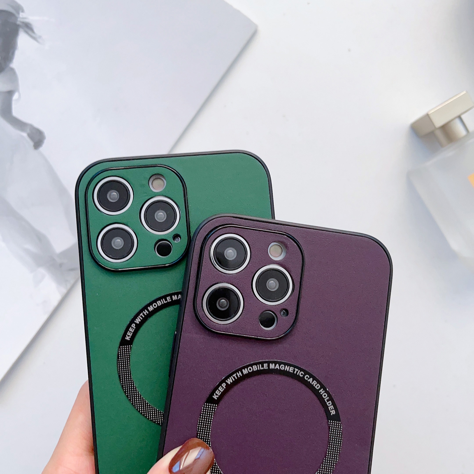 15% OFF by SUNSKY COUPON CODE: EDA0056707 for For iPhone 11 Pro Max Magnetic Double-buckle HD Tempered Glass Phone Case(Purple)