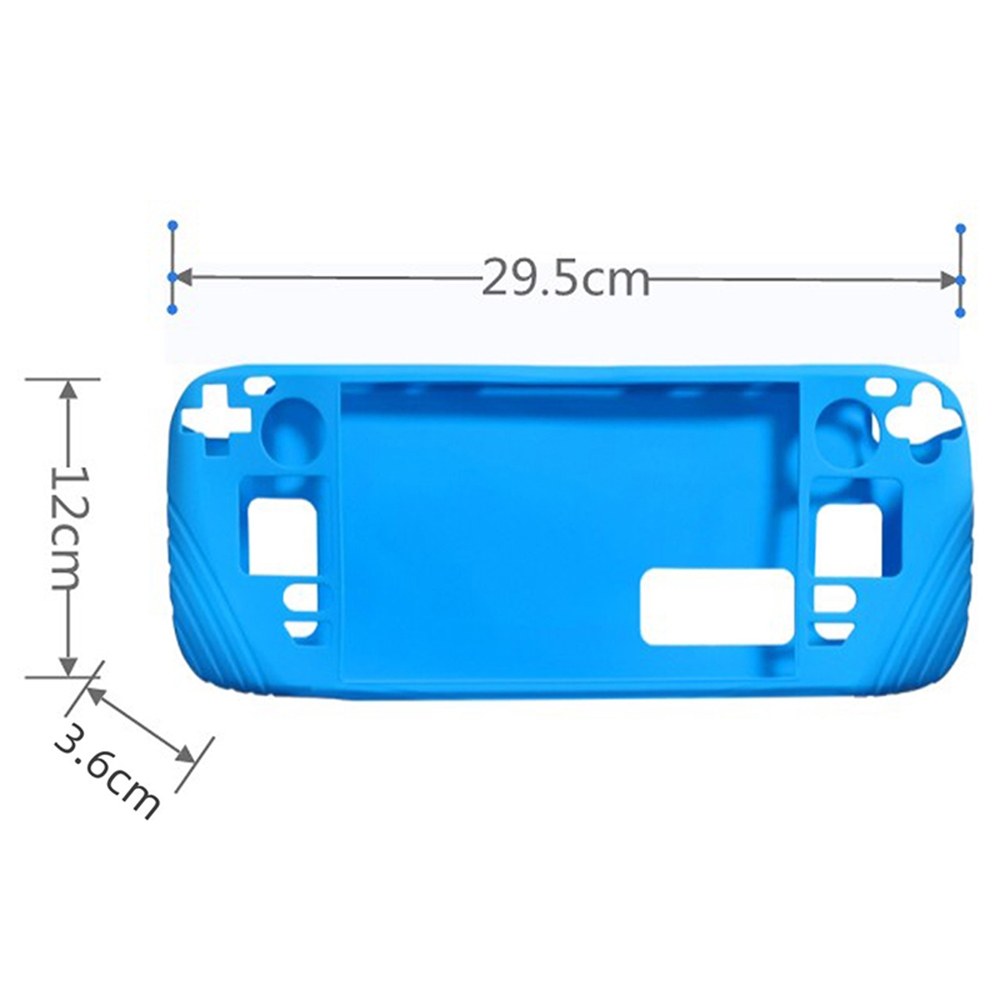 For Steam Deck Shockproof Silicone Game Console Protective Case(Transparent White)