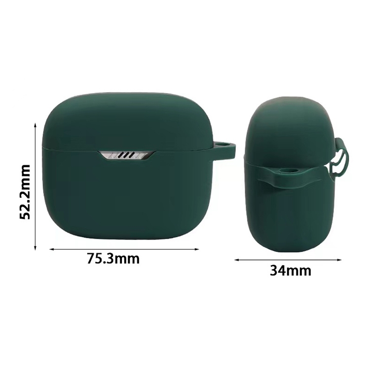 For JBL T230NC TWS Wireless Earphone Silicone Protective Case(Dark Green)