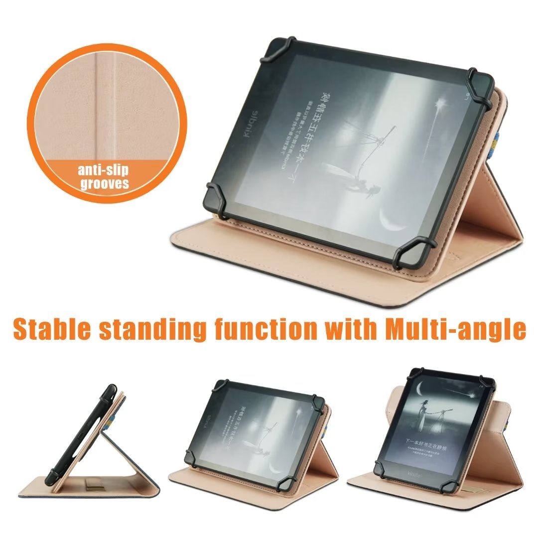 For 6 inch Rotating Universal Leather Tablet Case(Blue)