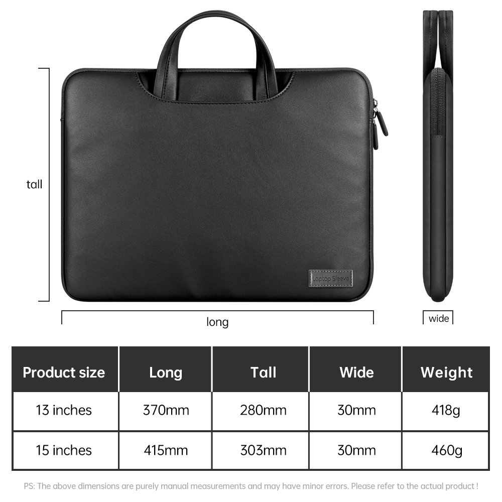 Waterproof PU Laptop Bag Inner Bag, Size:15 inch(Rose Gold)