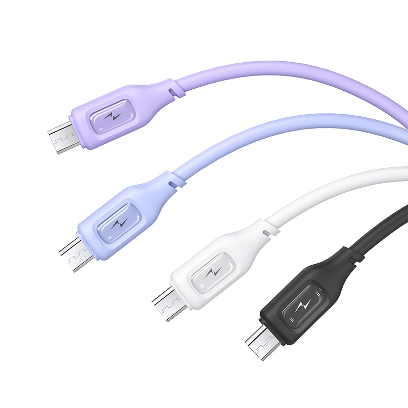 USAMS US-SJ620 2A USB to Micro USB Silicone Data Cable, Length: 1m(White)