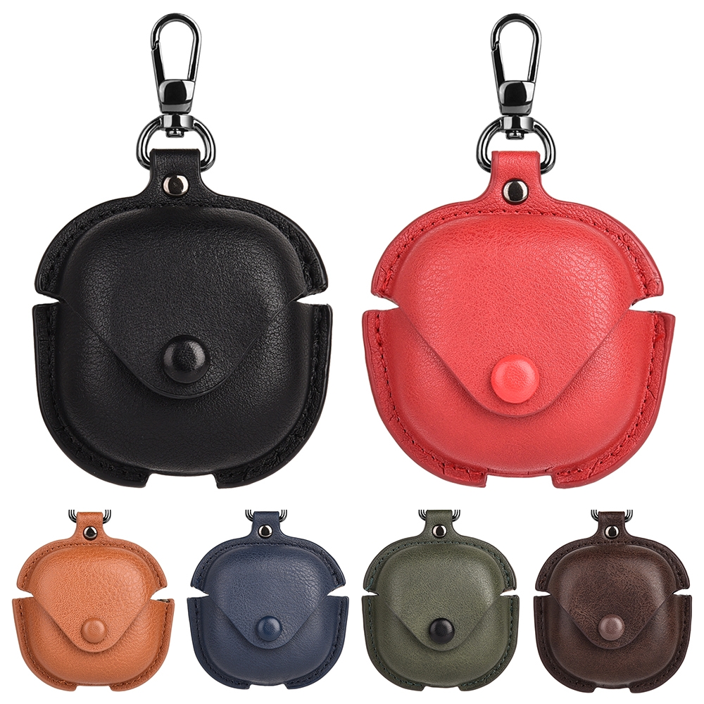 For Samsung Galaxy Buds Live / Pro Leather TWS Earphone Protective Case with Hook(Red)