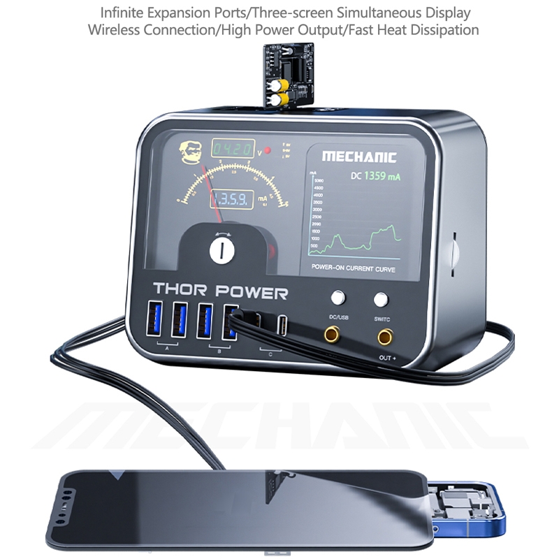 Mechanic Thor Power Intelligent DC Regulated Diagnostic Supply Power with Expansion Interface, Plug:EU