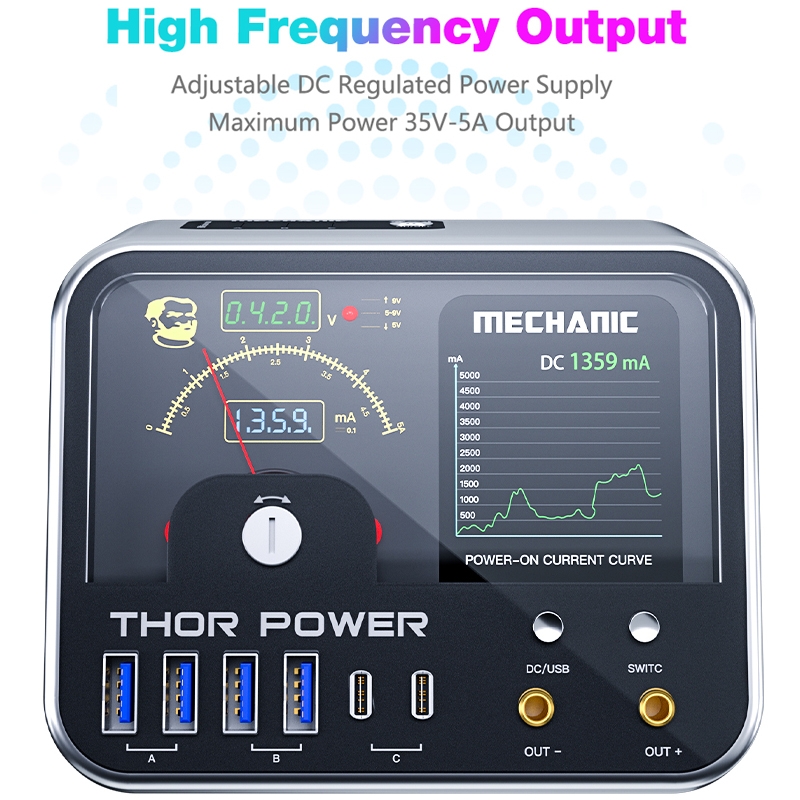 Mechanic Thor Power Intelligent DC Regulated Diagnostic Supply Power with Expansion Interface, Plug:EU