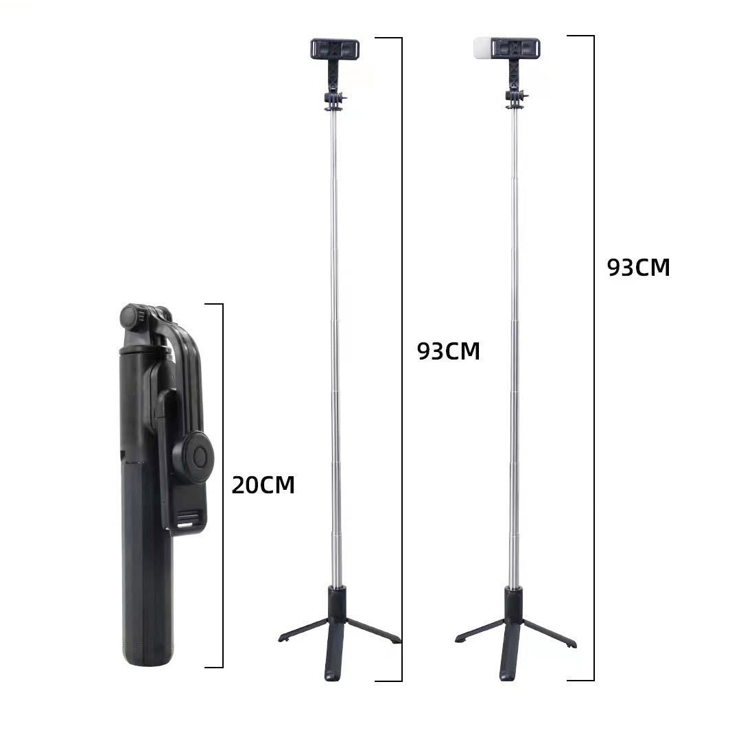 Q07 Bluetooth Selfie Stick Multifunctional Live Broadcast Tripod Without Light(Black)