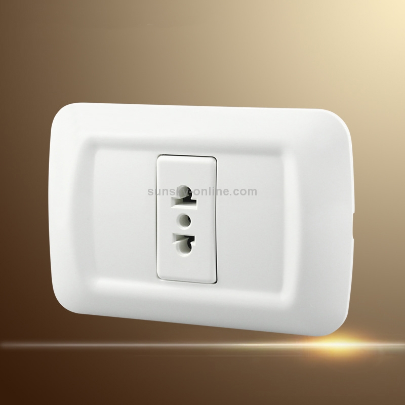 Round Flat Single Connection Ambipolar Wall-mounted Socket