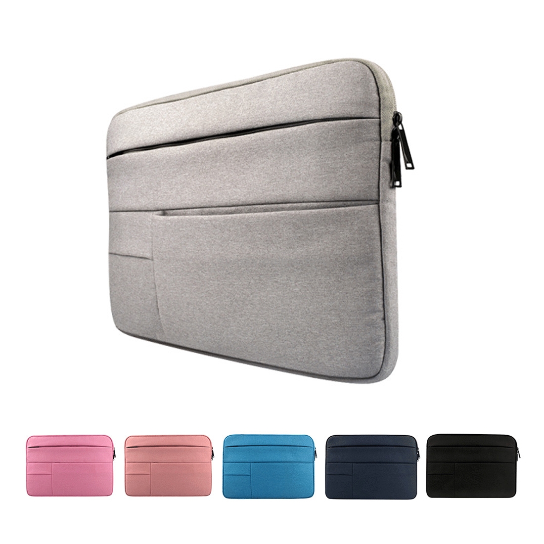 Universal Multiple Pockets Wearable Oxford Cloth Soft Portable Leisurely Laptop Tablet Bag, For 15.6 inch and Below Macbook, Samsung, Lenovo, Sony, DELL Alienware, CHUWI, ASUS, HP (Pink)