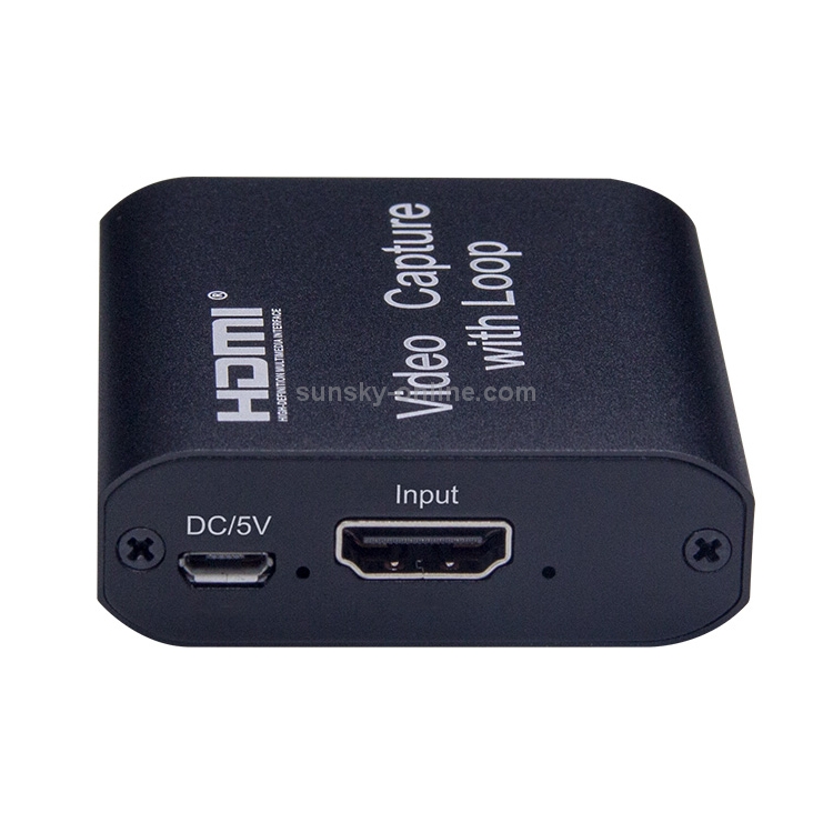 USB 2.0 to HDMI 4K HD Video Capture with Loop (Black)