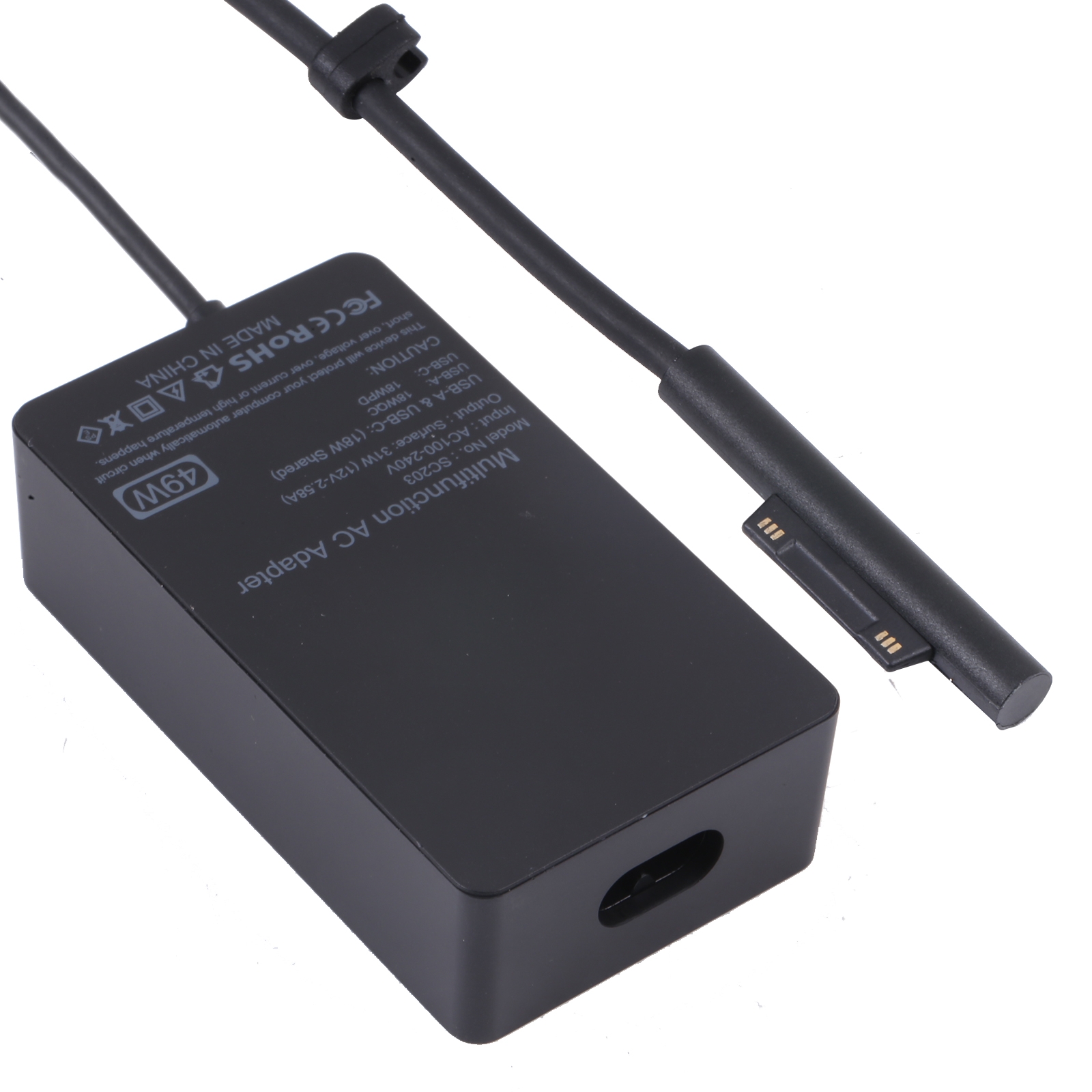 SC203 12V 2.58A 49W AC Power Charger Adapter For Microsoft Surface Pro 6/Pro 5/Pro 4（US Plug）