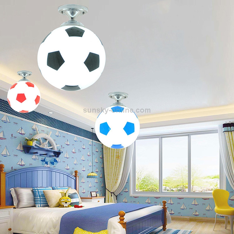 Creative Living Room Restaurant Cafe Football Shape LED Lamp Dome Light, Diameter: 20cm (Blue)