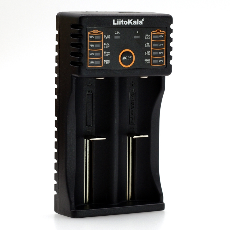 LiitoKala lii-202 USB Output Intelligent Battery Charger for Li-ion IMR 18650, 18490, 18350, 17670, 17500, 16340(RCR123), 14500, 10440