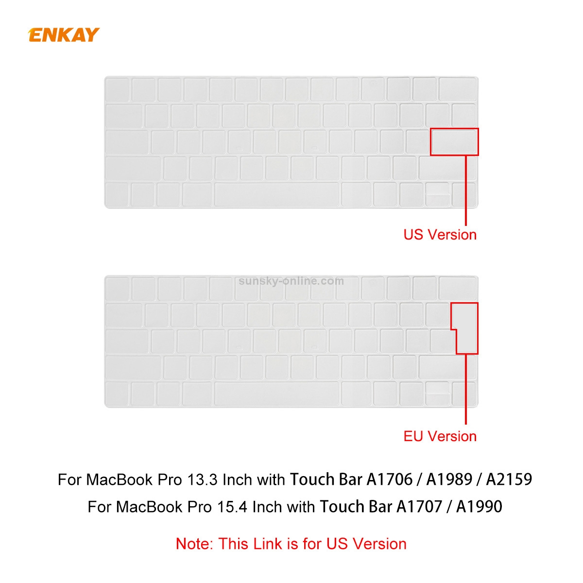 Sunsky Enkay Tpu Keyboard Protector Cover Macbook Pro Touch Bar