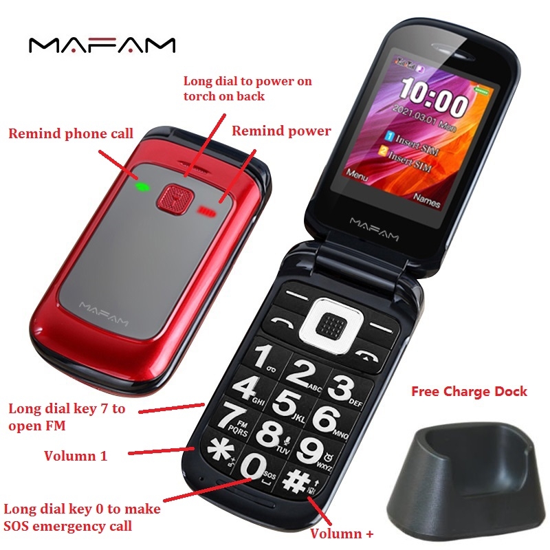 sunsky-mafam-f138-flip-phone-2-4-inch-32mb-32mb-support-fm-sos